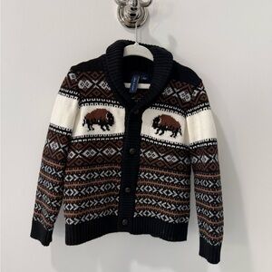 Janie and Jack - The Buffalo Shawl Collar Cardigan - Size 3T